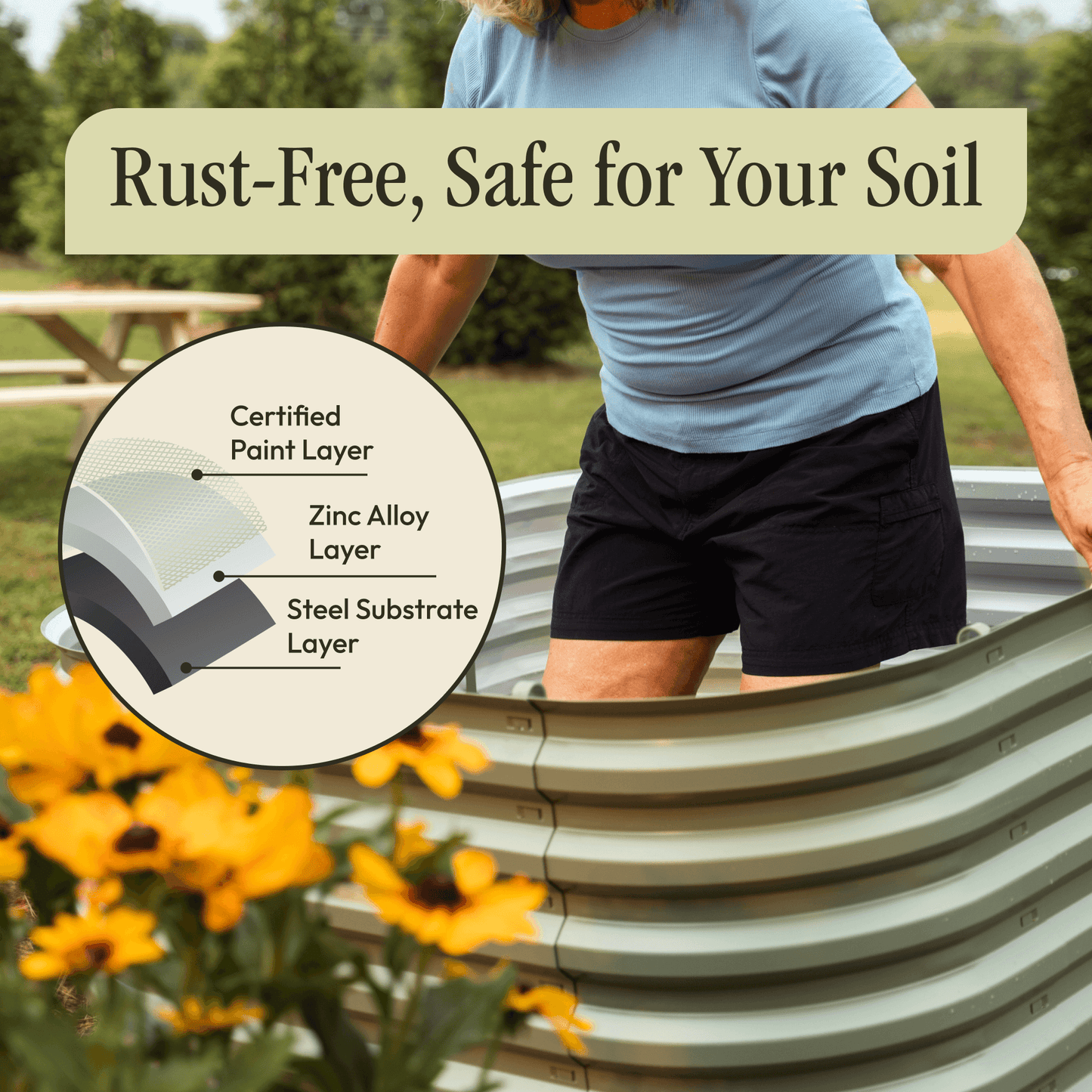"No Tools Needed" Premium Metal Raised Garden Bed Kit
