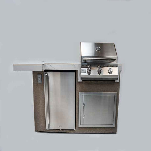 Mini Maui 6' Outdoor Kitchen Island – Compact BBQ Station with Seating