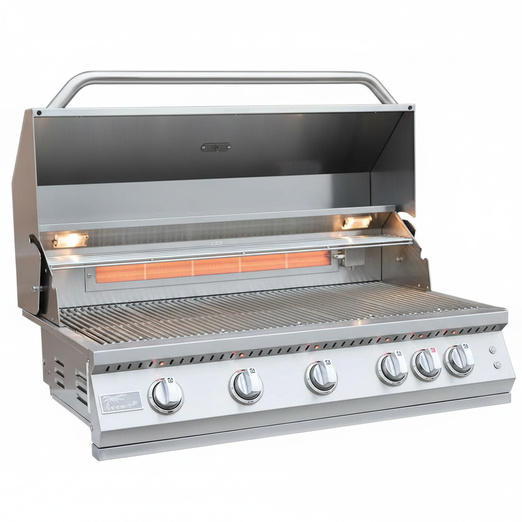 40” Gas Grill with 5 Burners and Back Burner