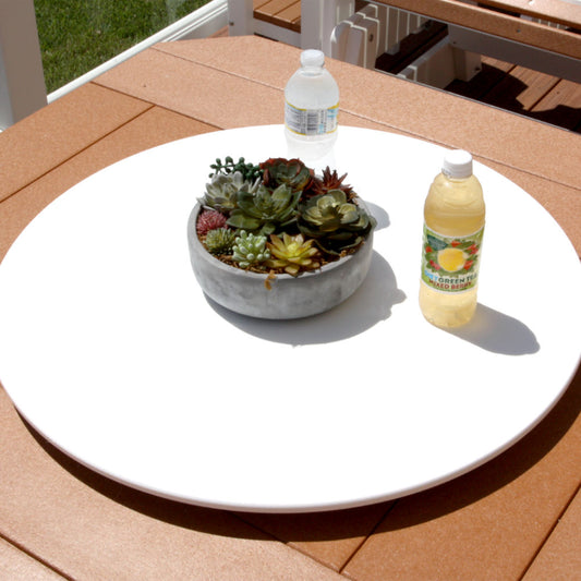 Outdoor Lazy Susan for Fire Pit or Patio Table Furniture - Handcrafted in USA